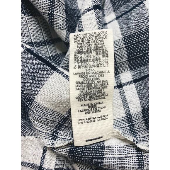 THE GREAT Gingham B&W Plaid Smocked Bust Flutter Sleeve Maxi Dress US SMALL - Picture 16 of 16